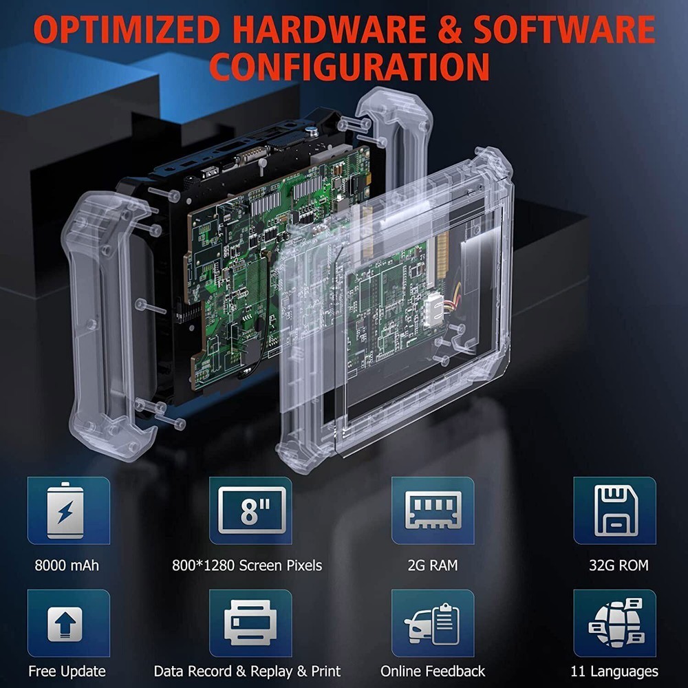 ANCEL V6 OBD2 Scanner Bi-directional Scan Tool All System Diagnostic Active Test