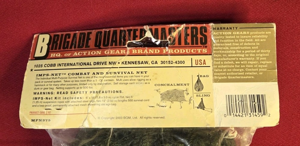 NEW Brigade Quartermasters IMPS-NET,