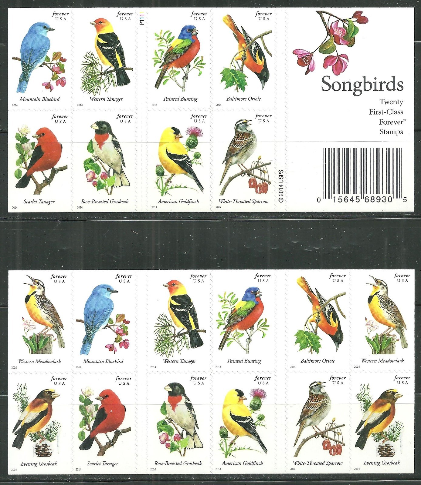 UNITED STATES MINT BOOKLET SONGBIRDS 2014