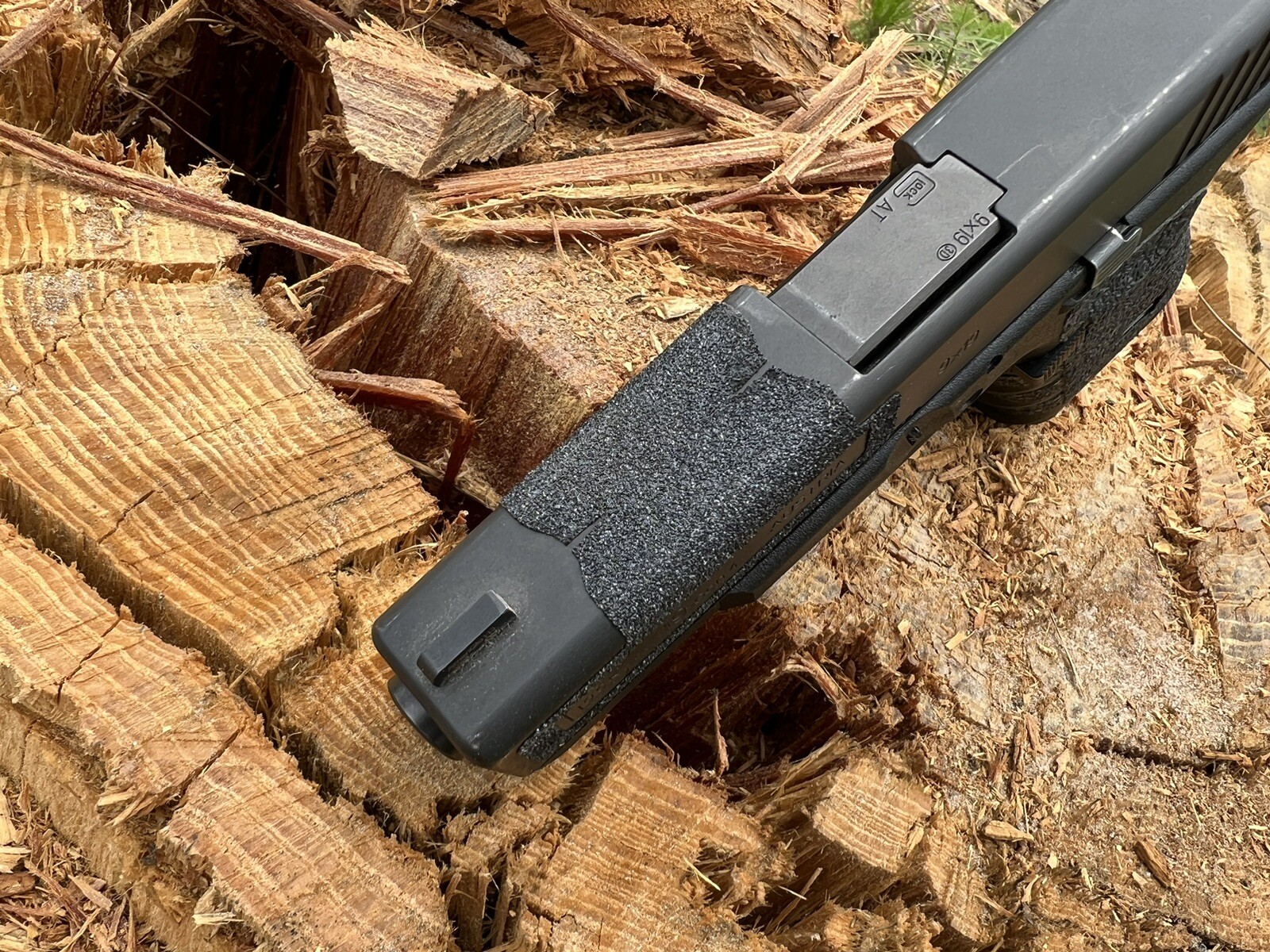 Glock Pistol Grip Tape for Front of Non Serrated Slide Fits others 17,19,22