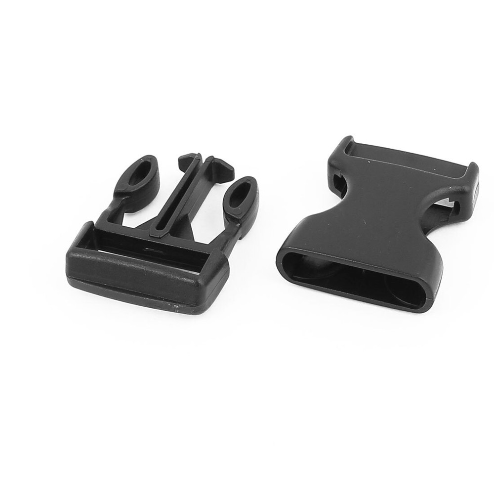 4pcs Black Plastic Side Quick Release Buckles Clip for 25mm Webbing Band