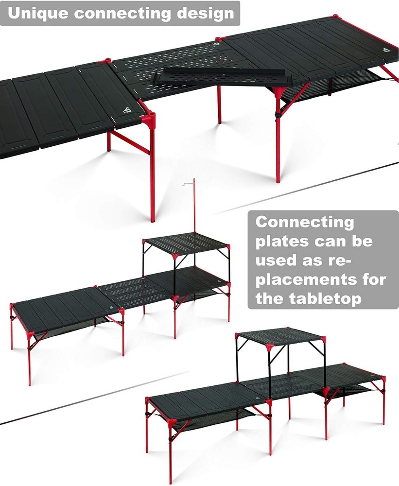 Large Tabletop Folding Table - Compact Aluminum Design for Beach & BBQ Parties
