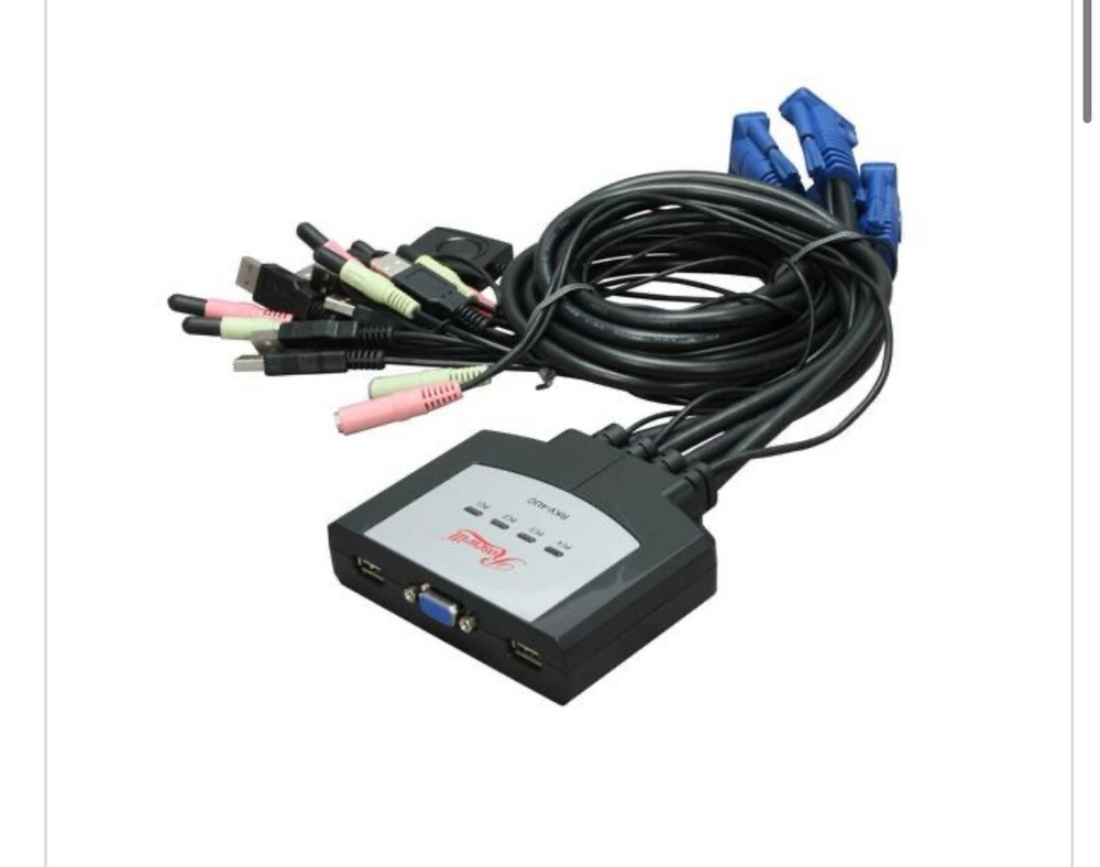 Rosewill 4 Port USB Cable KVM Switch RKV-4UC