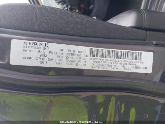 CONTROL PANEL OEM 2018 DODGE DURANGO 1YR WRNTY 68308872AB