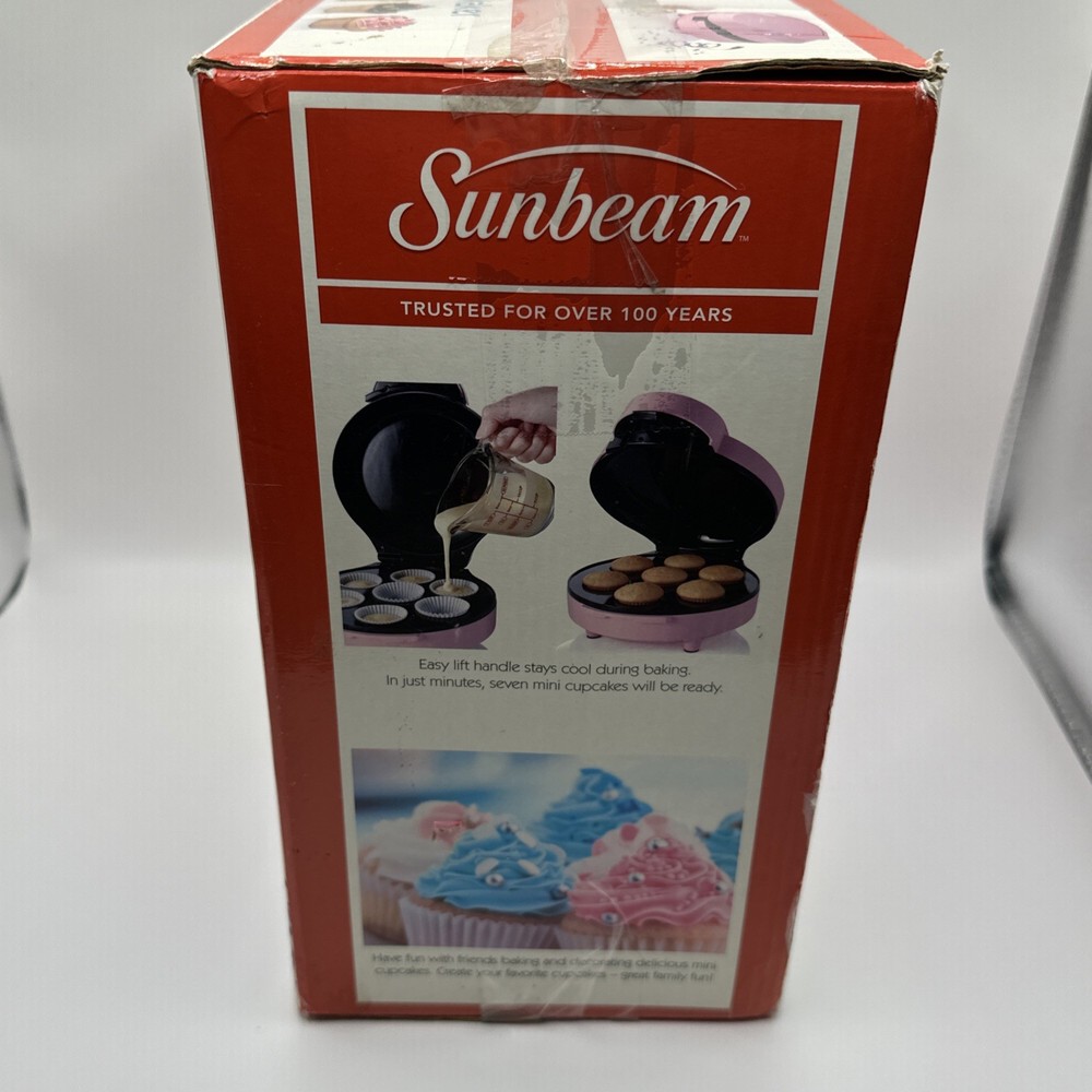 Sunbeam FPSBCMM901 Mini-Cupcake Maker Pink New
