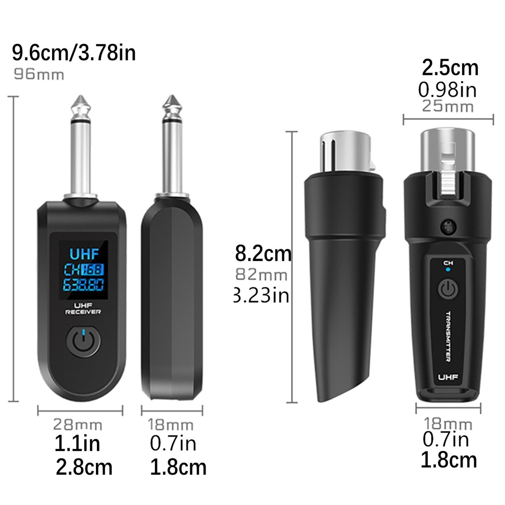For Mic/Mixing Console/Instruments Audio Transmitter&Receiver Wireless Adapter