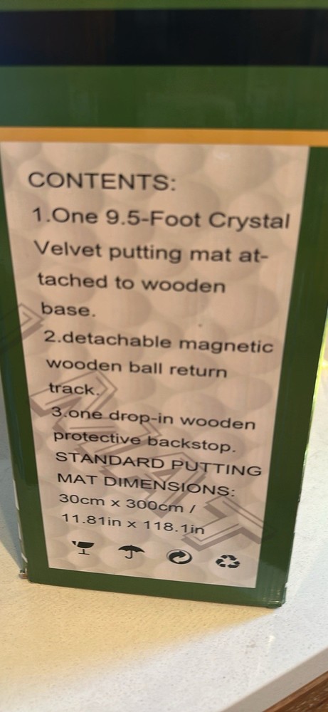 PERFECT PRACTICE V5-XL Putting Mat 15ft 5in Solid Wood Base & Ball Return (OPEN)