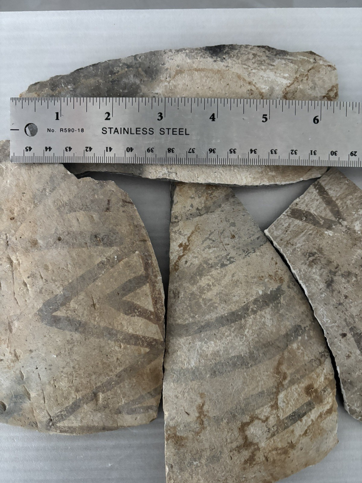 4 Ancient Anasazi Native American Pottery Shards 4” - 6” Arizona L5-G FREE SHIP