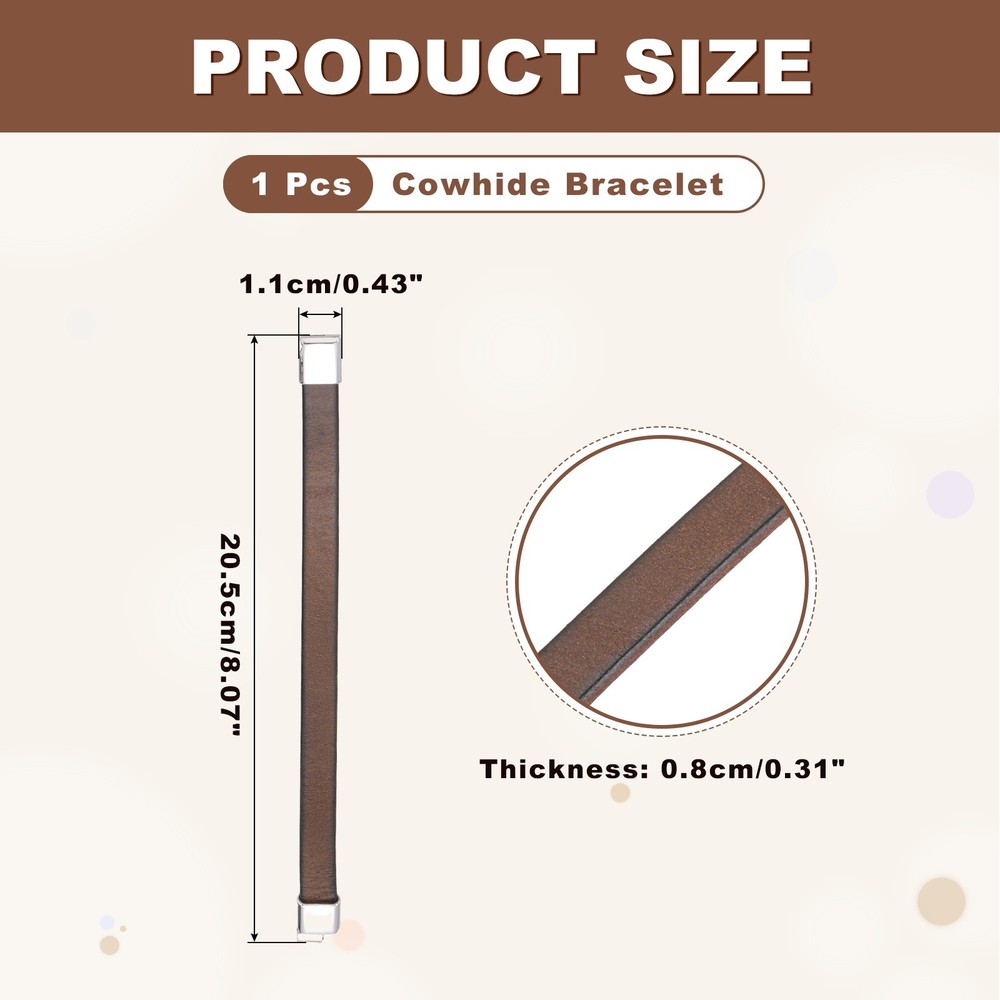 Plain Leather Bracelets Buckle Bangle,Silver Magnetic Buckle Bracelet