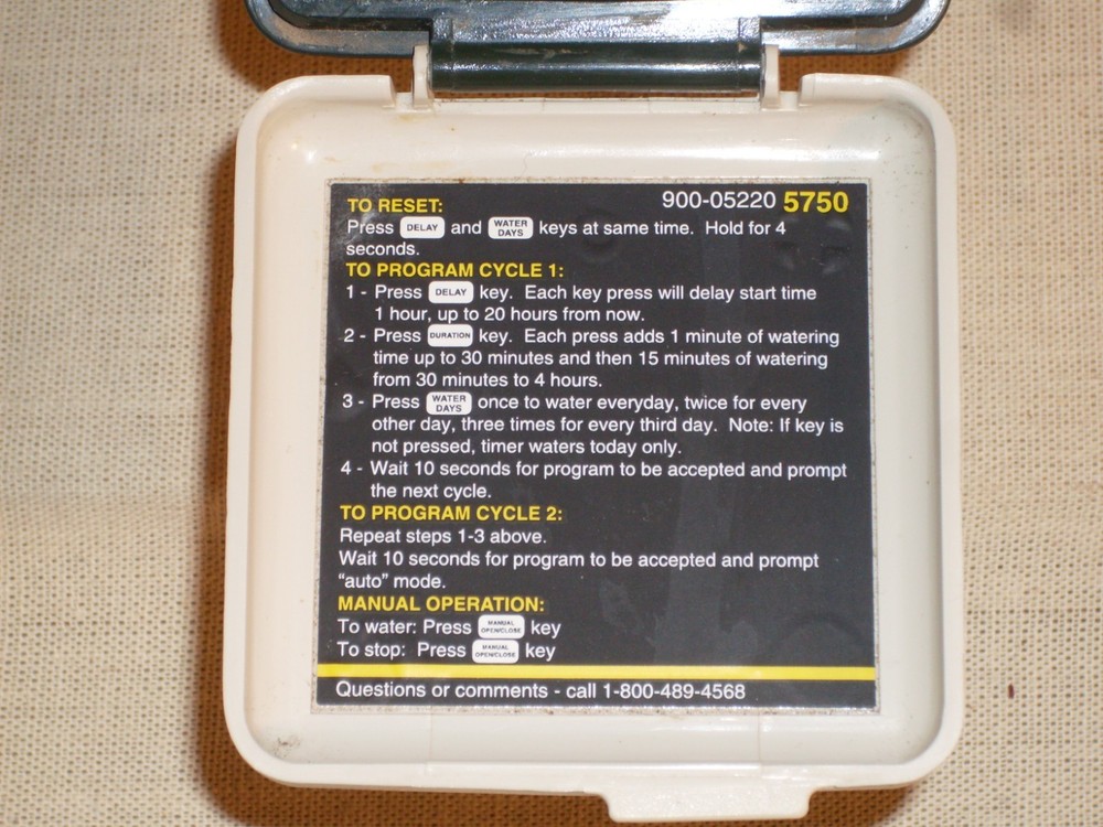 Lawn Watering Timer. Programmable 1-4 hrs duration, battery powered. #5750