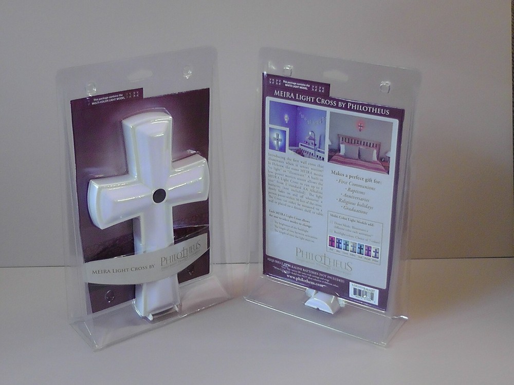 MEIRA Light Cross SILVER (motion sensor controlled 10" illuminating wall cross)