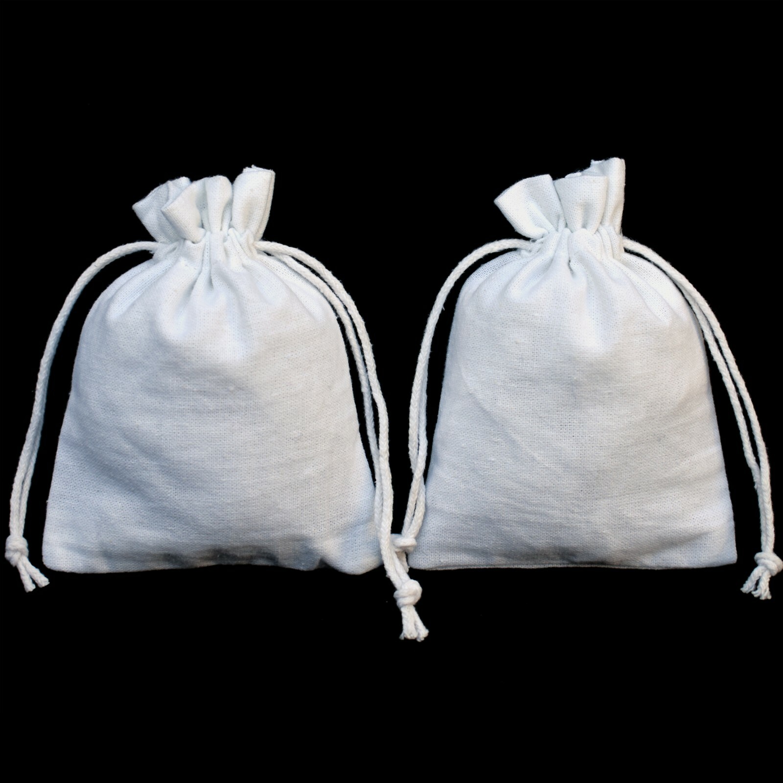 Cotton Drawstring White Small Favor Coin Bag Indian Jewelry Packaging Pouch