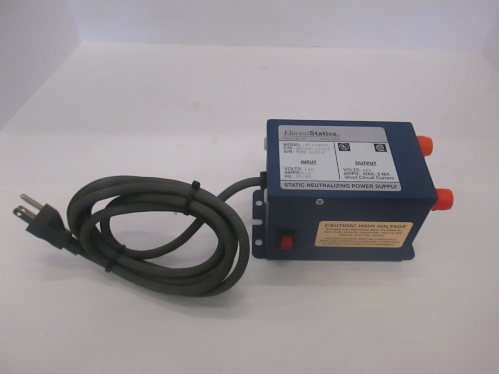 ElectroStatics, T-1246S1, Static Neutralizing Power Supply, Used