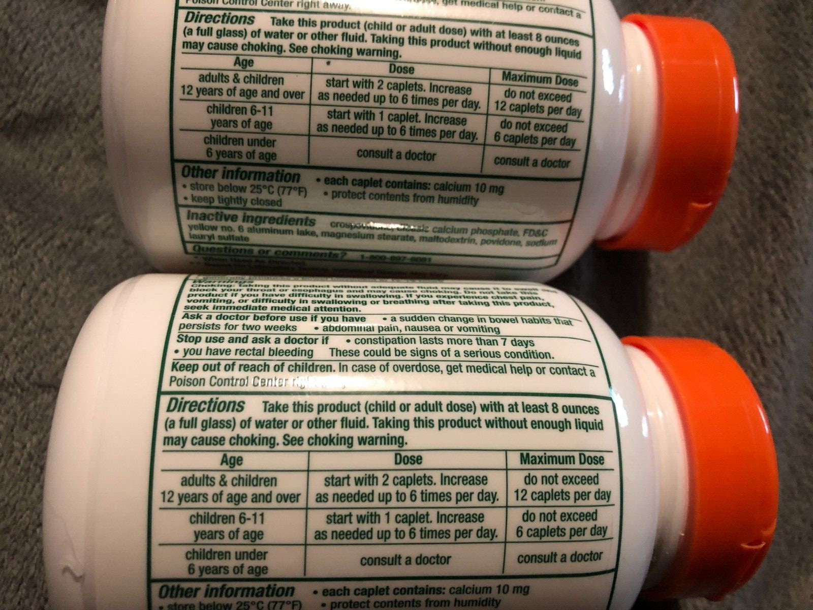 New Lot Of 2 Citrucel Fiber Therapy For Irregularity 180x2 360 Caplets 03/2027