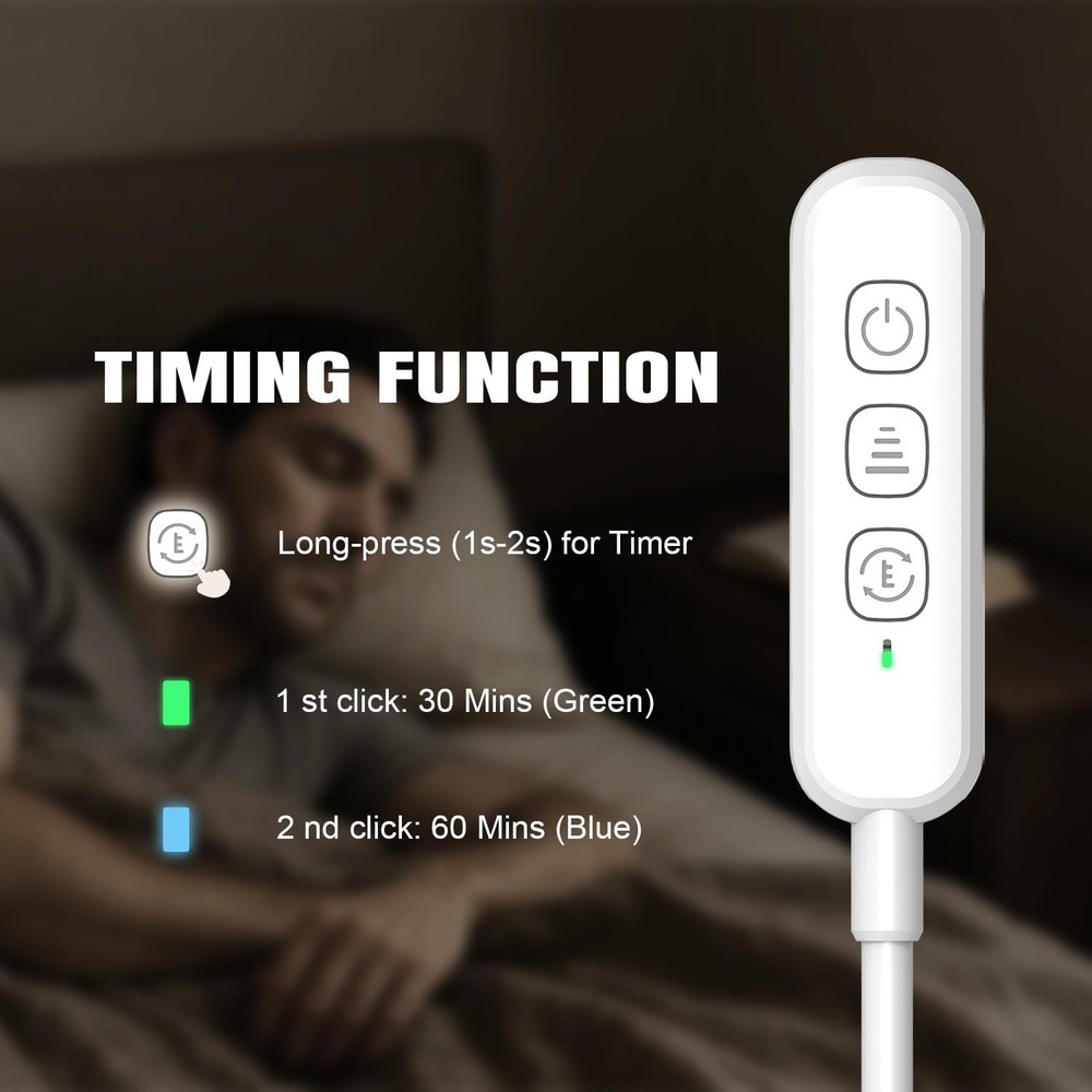 Flexible Rechargeable Book Light - Lightweight, 15-Level Dimming & Portable