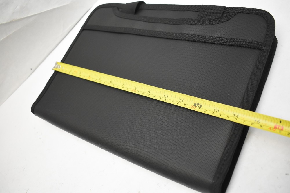 VEVOR Fireproof Document Bag File Organizer Briefcase 370x280x40mm Black