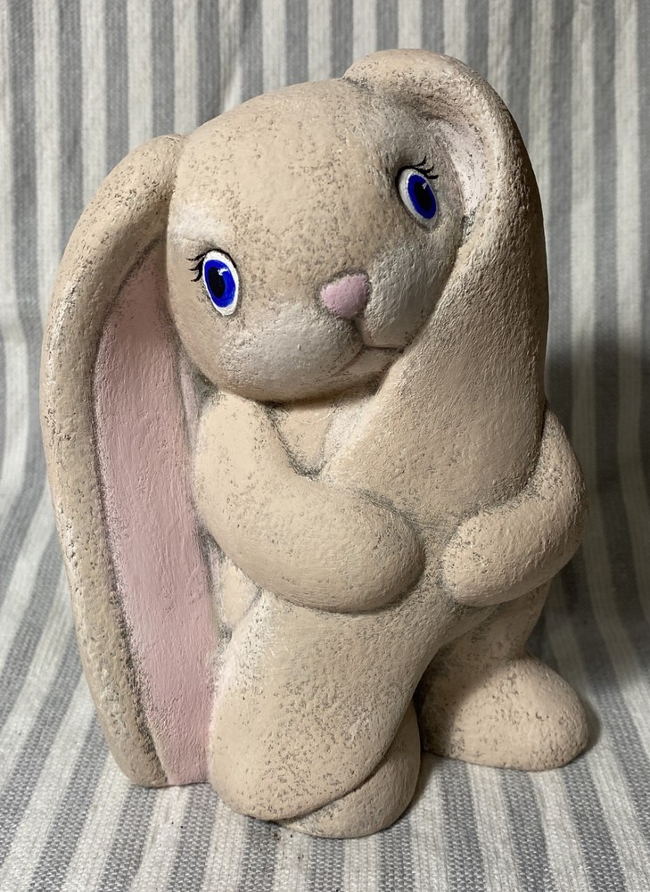 Bunny Lop Ear 5" Tall Rabbit Easter Ceramic Bisque Ready to Paint
