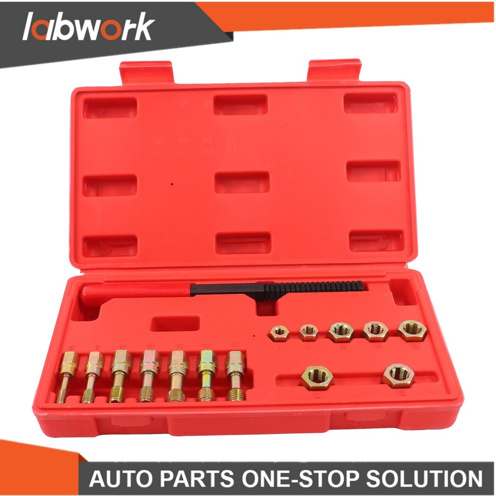 Labwork 15-Piece Metric Thread Repair Set Thread Restorer Set Rethreading Tool