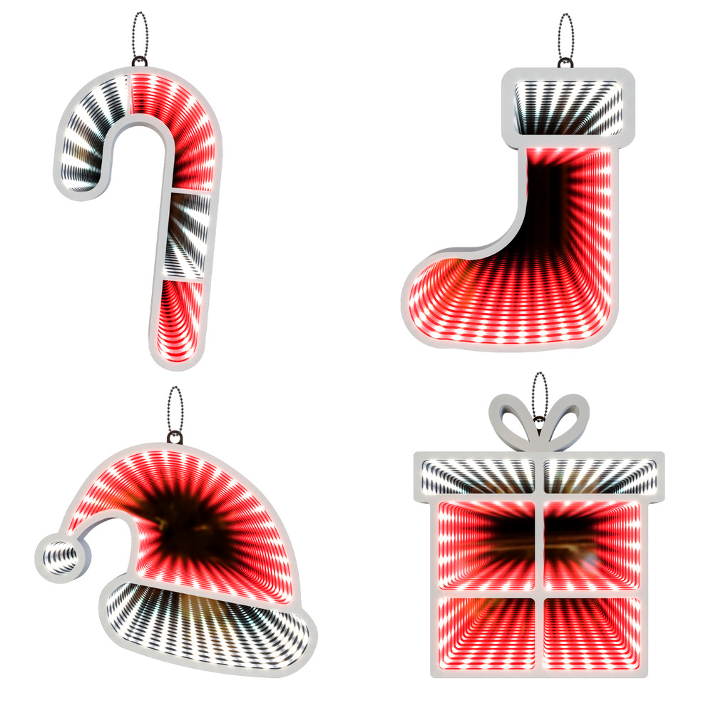 3D Infinity Mirror String Lights for Christmas Decorations Indoor,Christmas Deco