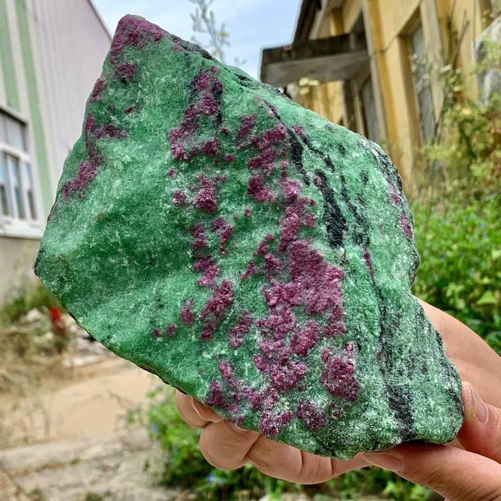 3.77LB Natural green Ruby zoisite (anylite) crystal sample Healing