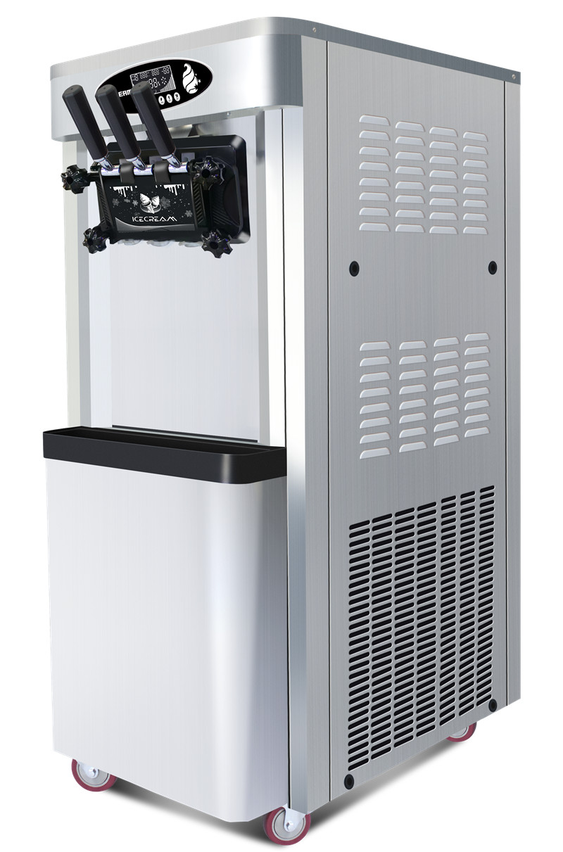 25-30L/H 3 Flavors Commercial Electric Ice Cream Maker Soft Ice Cream Machine