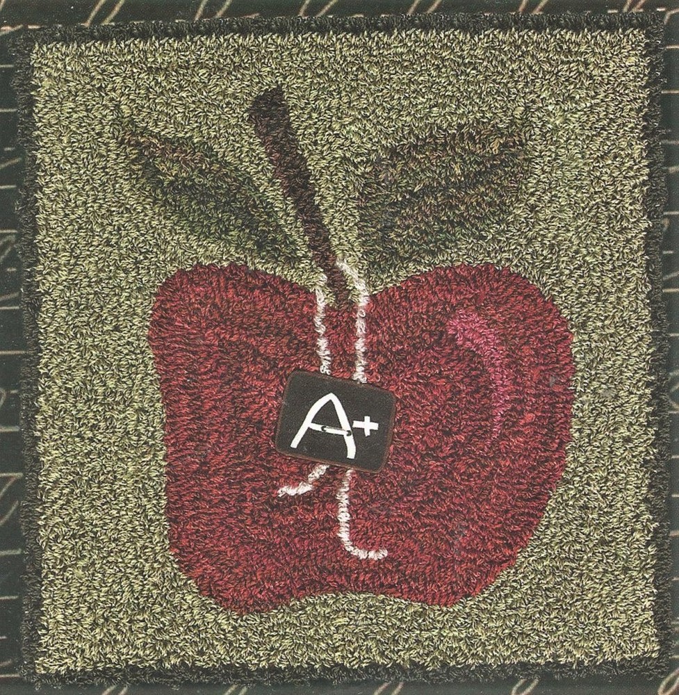 Artful Offerings Grade "A" Red Delicious Apple Punchneedle Pattern