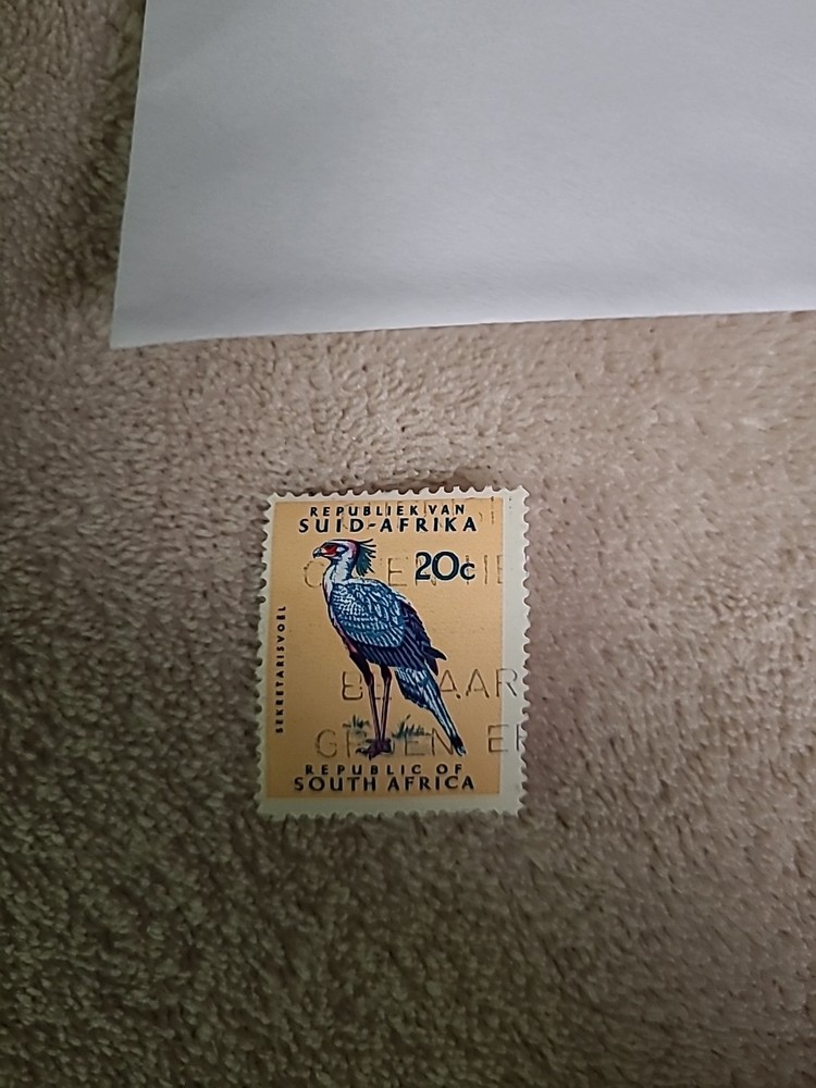 ONE SPUTH AFRICA BIRD STAMP (ENVELOPE AB)