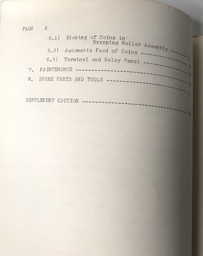 Glory Model WE Automatic Coin Counting and Wrapping Machine Operators Manual