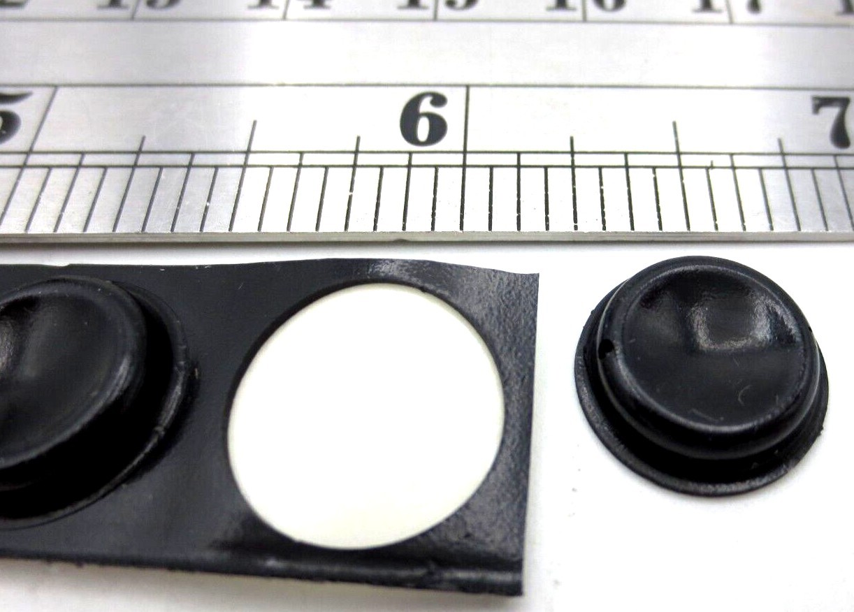 Stick-On Bumper Pad Durable Lasting Rubber Adhesive, Has 1/2" Pad, Is 1/8" Tall