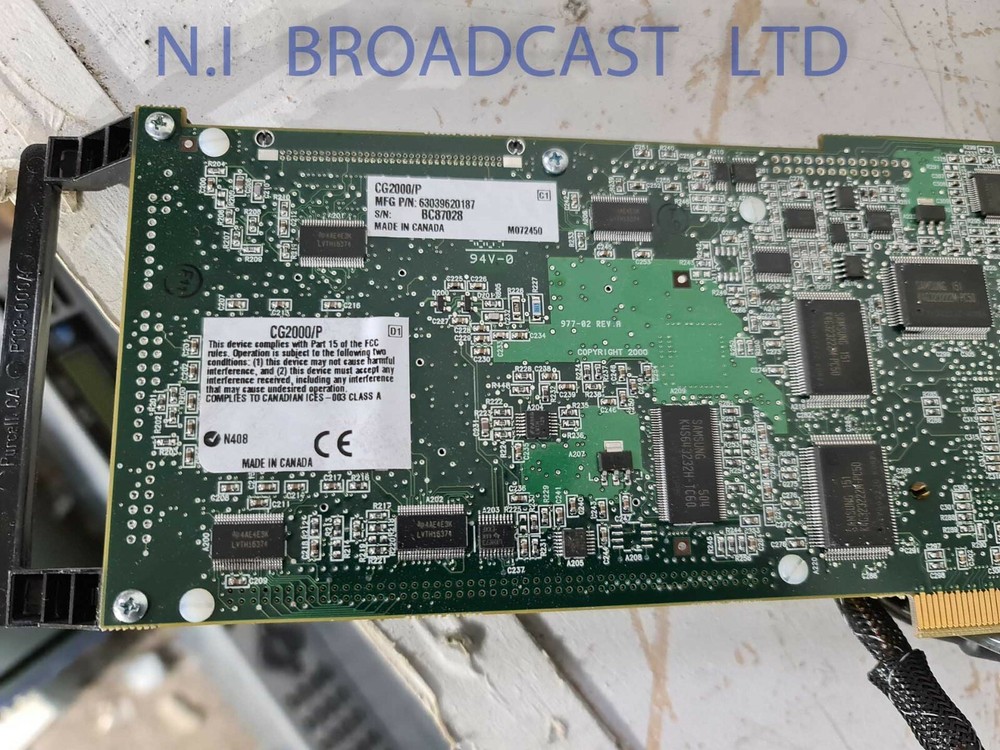 Matrox cg2000/dig/mod card with breakout cable