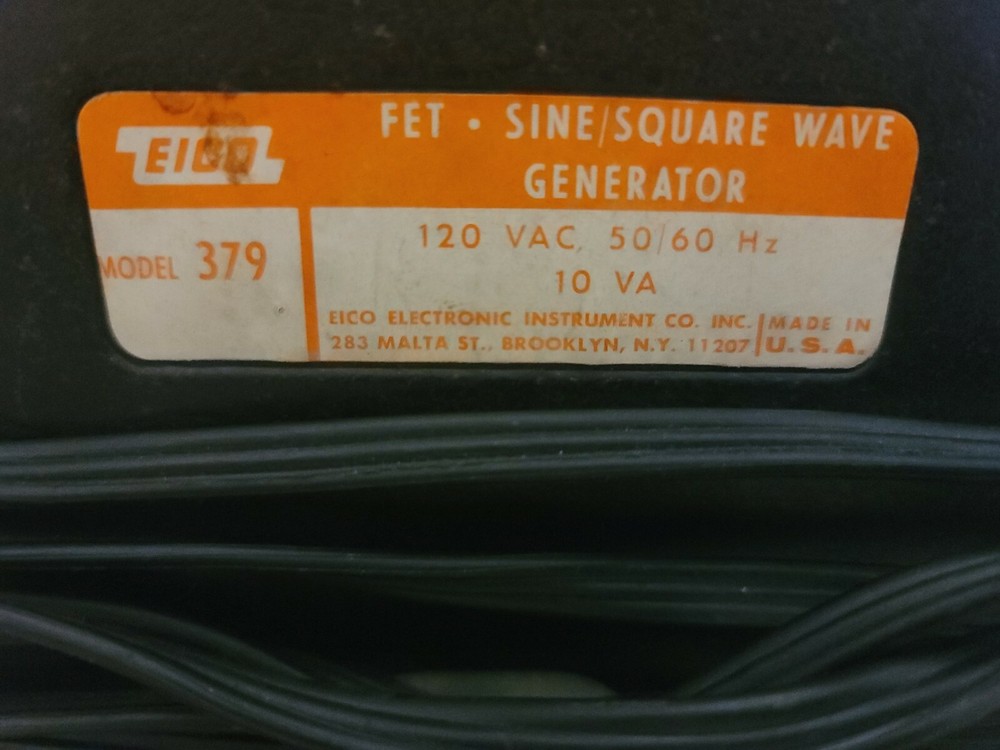 EICO Solid State Fet Sine/Square Wave Generator 379