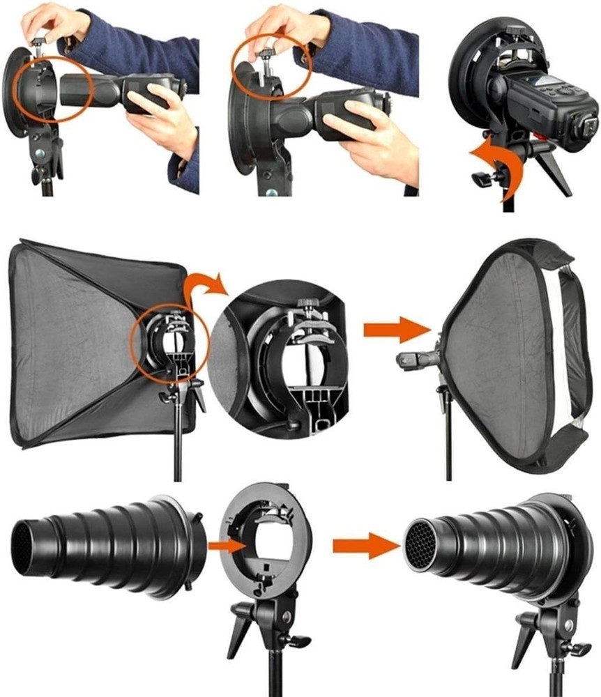 Godox 24"x 24" Foldable Universal Softbox with S-Type Speedlite Bracket