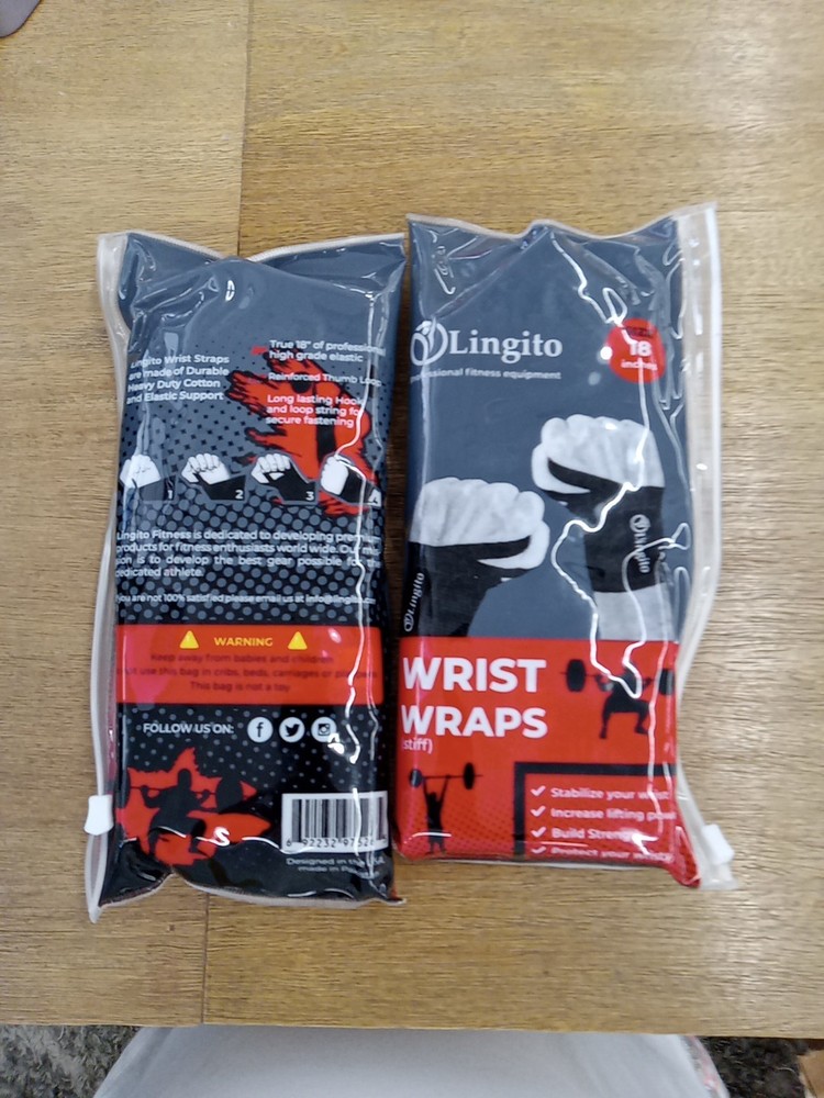 Lingito Wrist Wraps For Work Out Weight Lifting Bundle (2)