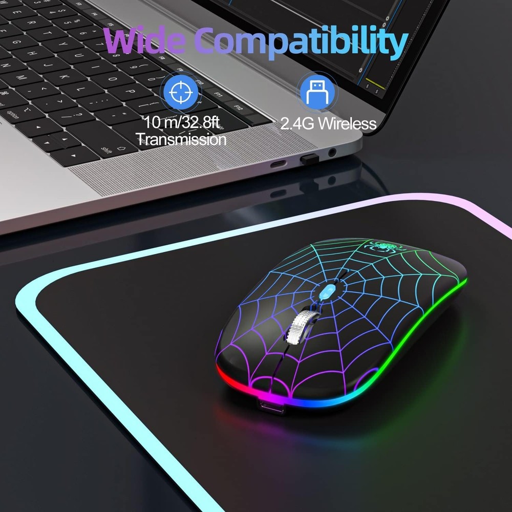 Wireless Optical Mouse with Dual Receiver for Computer