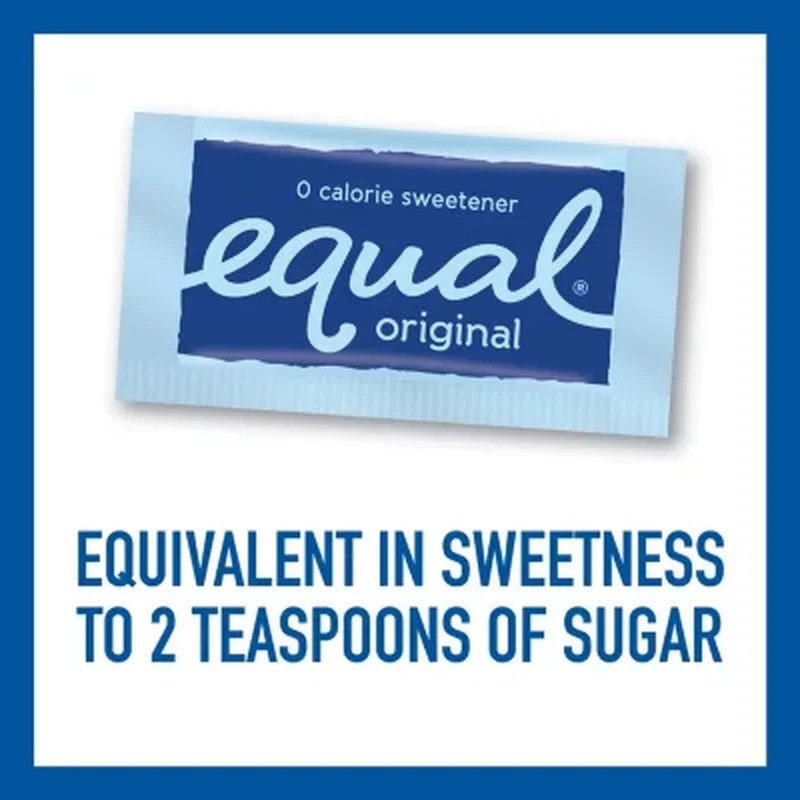Equal Zero Calorie Sweetener Packets, 1,000 count. Dissolves Quickly FRESH