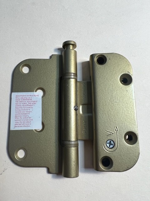 Ultimate 2d Adjustable Hinge LH Vert Door & Frame Hinge Gold toneptd
