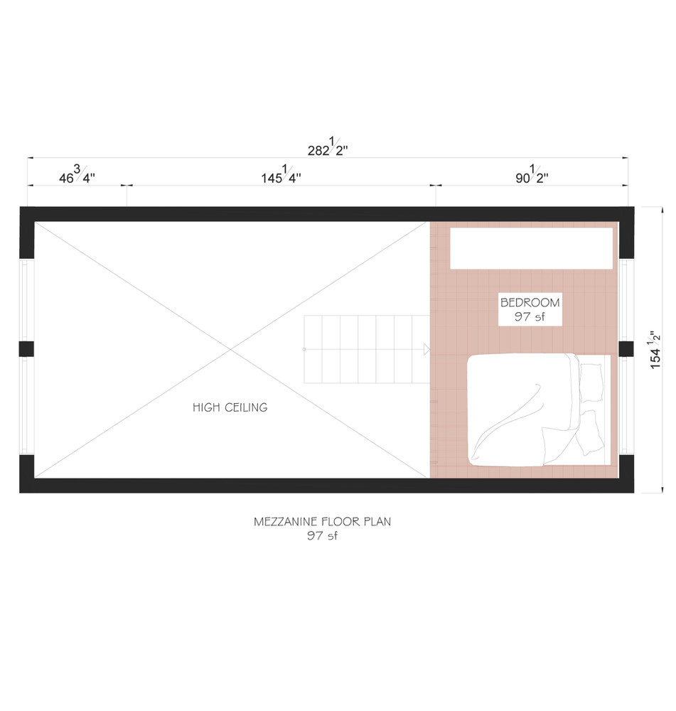 A Frame Tiny House Plan, 20'x24' A Frame House Plans, Hard Copy