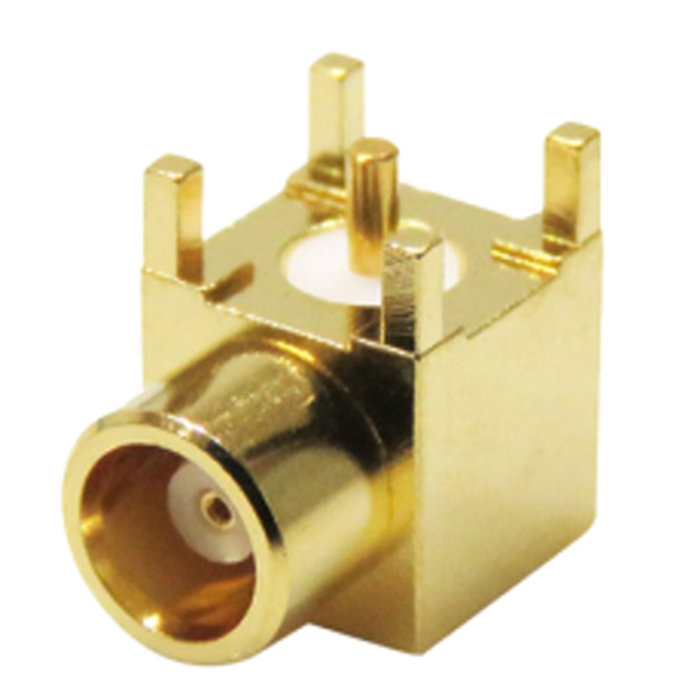 3pcs Delta Electronics MCX Female Right Angle PCB Through Hole Connector