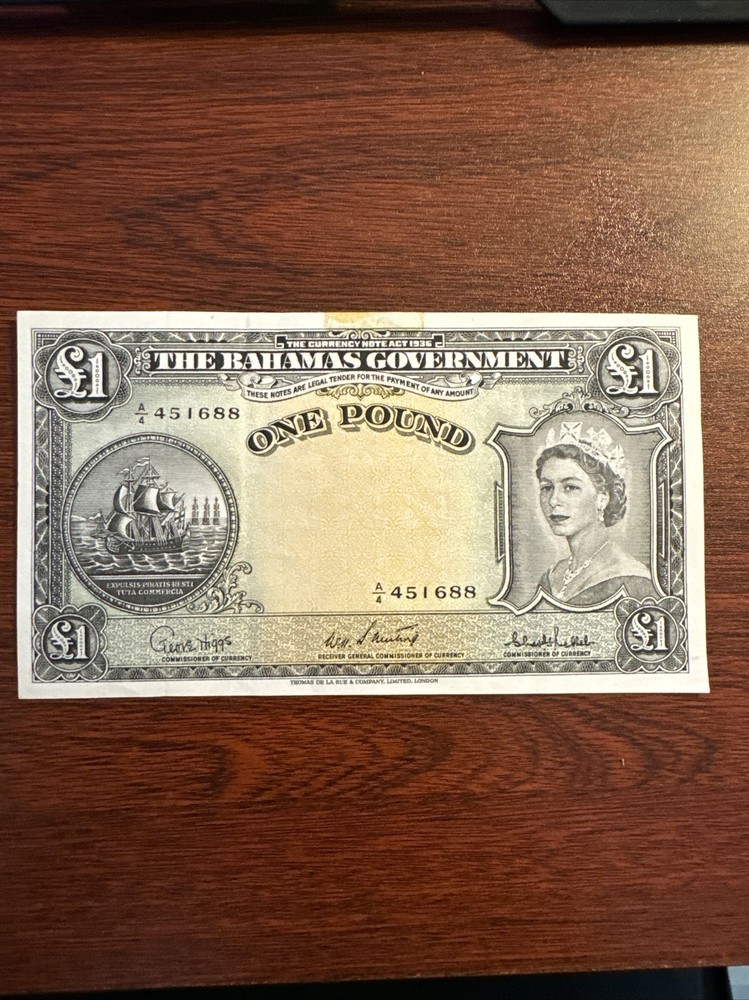 1953 Bahamas One Pound Note