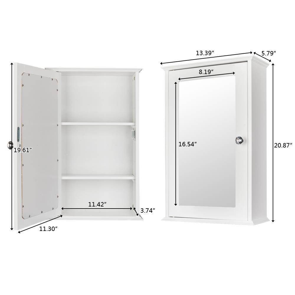 Wall Mount Bathroom Cabinet Storage Medicine Cabinet Kitchen Laundry Cupboard