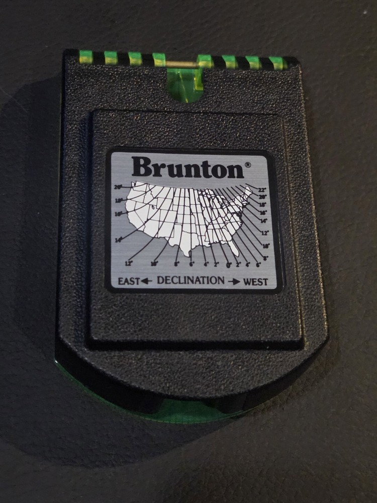 Brunton Declination Mirrored Sighting Compass With Pouch