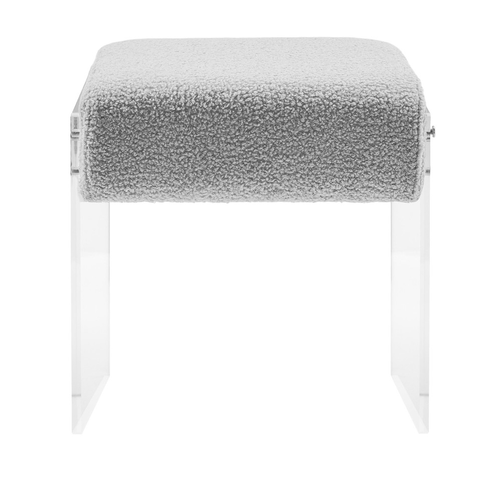 Makeup Stool Modern Minimalist Acrylic Chair Multi-functional Vanity w/ Cushion