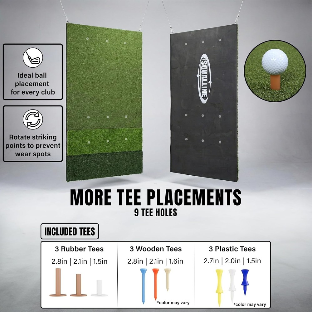 TriZone Pro - 6x4ft Golf Mat | Tri Turf Golf Hitting Mat | Golf Mats Practic...