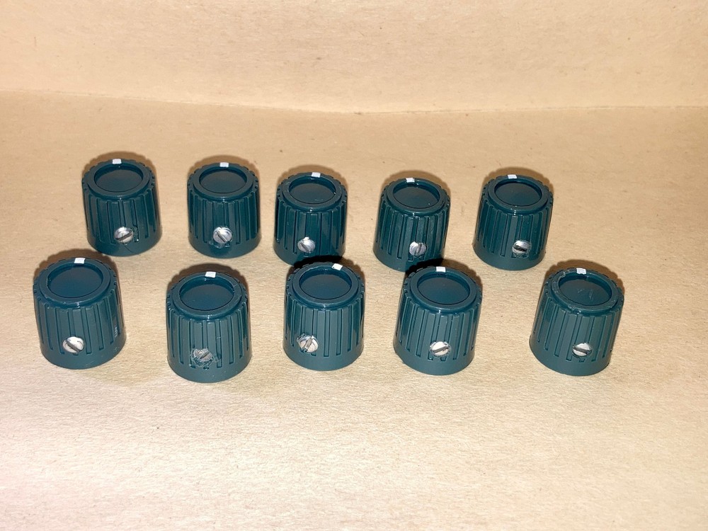 Small Turquoise Knobs for Heathkit HO-10 and HO-13, 1950/60's, 10 Knobs