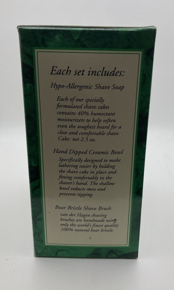 Van Der Hagen Basic Shave Set includes Deluxe Soap + Bowl and Boar Brush