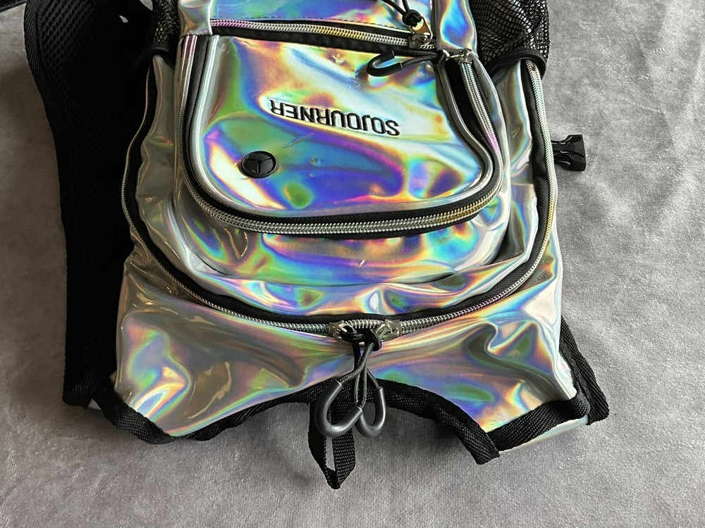 Sojourner Silver SLIM BACKPACK Pack Hiking Running Biking As Is Read