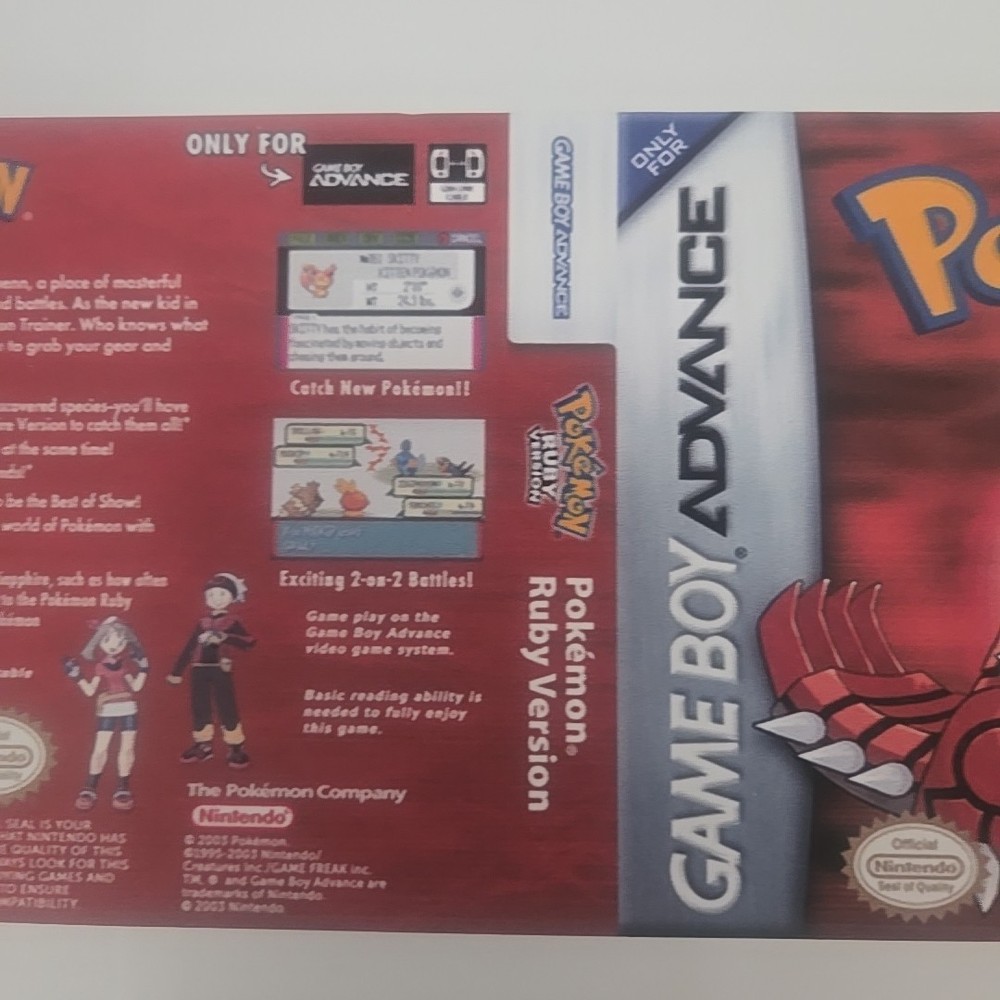 Replacement Case For Pokemon Ruby Version Nintendo DS