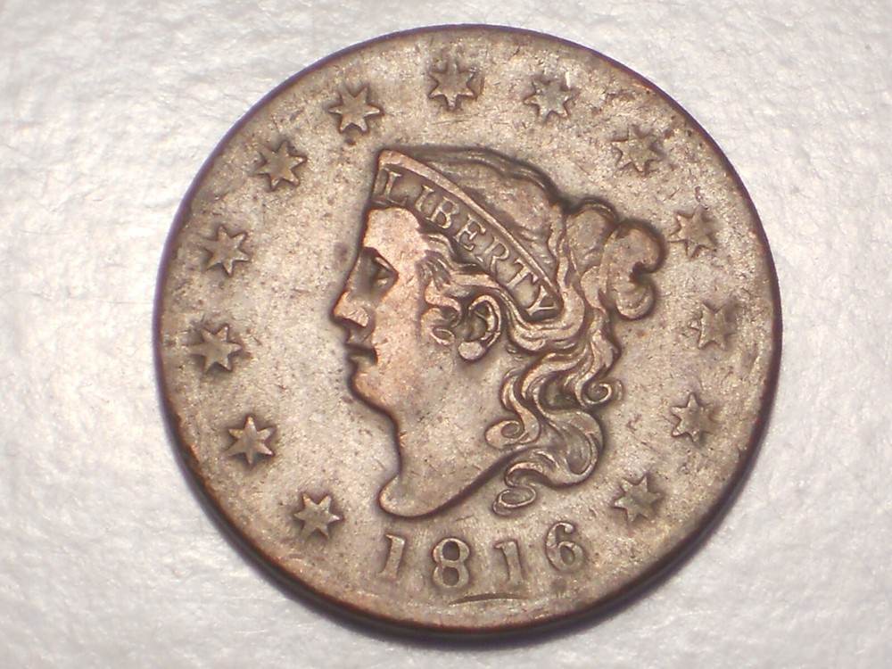 1816 Large Cent (VF & Attractive)