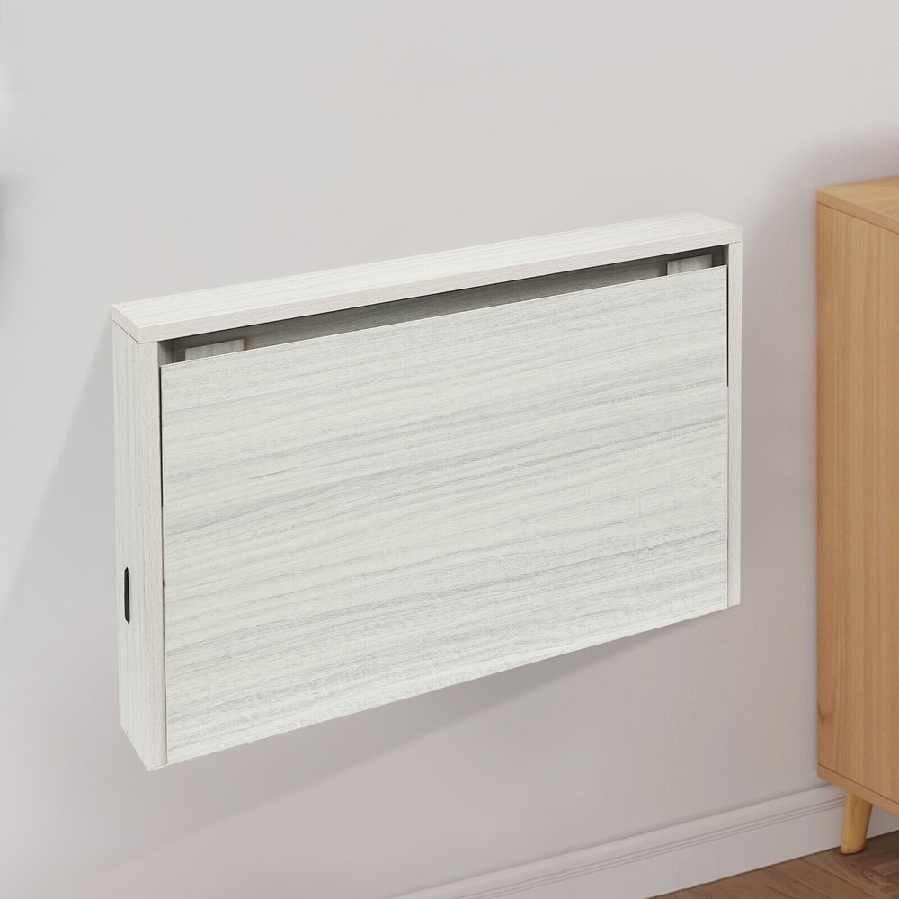 Folding Wall Table, Light Gray Fold Down Table Wall Mounted For Workbench, Home