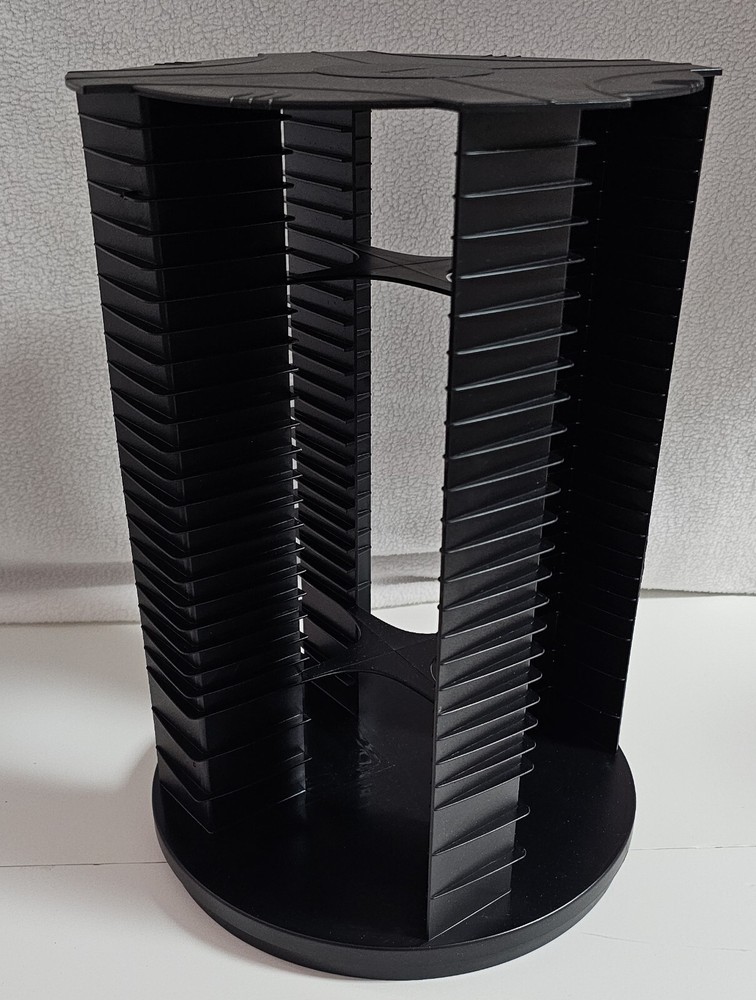 Fellowes 112 CD Rotating Carousel Media Storage Display Tower Rack Double Holder